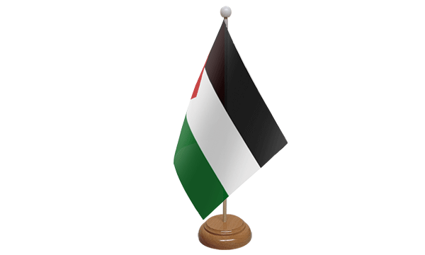 Palestine Small Flag with Wooden Stand